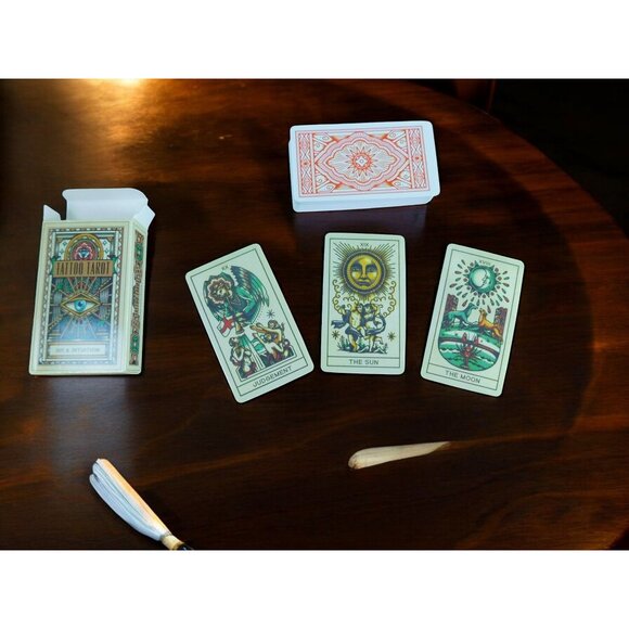 Tattoo Tarot Cards By Ink & Intuition - Mystical Deck For Intuitive Readings & S - Picture 10 of 12
